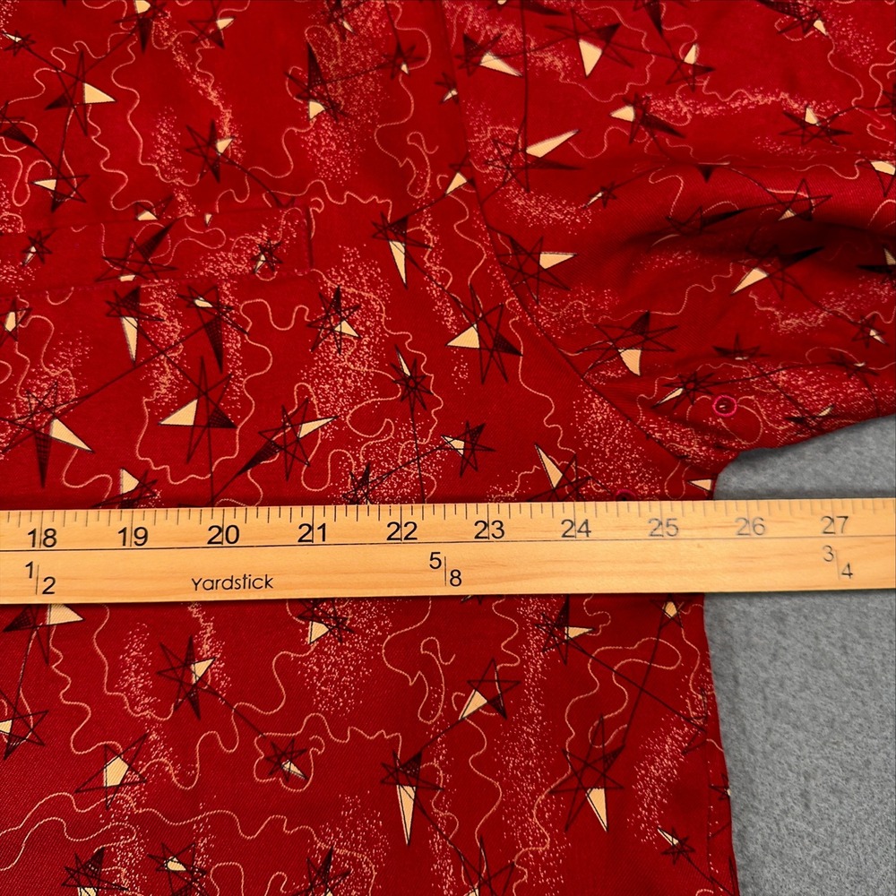 Nat Nast Luxury Originals Red 100% Silk Atomic Starburst Camp Shirt Mens L - Picture 6 of 7